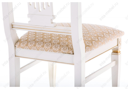 Стул деревянный Roy W/З молочный с патиной. Фото №17