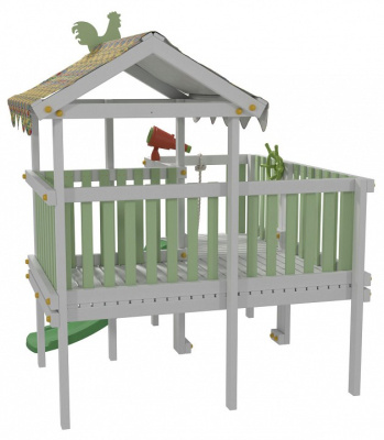 Комплекс игровой ДК8Б, бирюзовый, серый. Фото