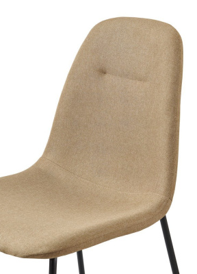 Стул C-1101 бежевый/матовый черный. Фото