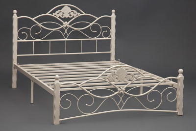 Кровать CANZONA дерево гевея/металл, 120*200 см (middle bed), Белый (butter white) фото Кровать CANZONA дерево гевея/металл, 120*200 см (middle bed), Белый (butter white). Фото №2