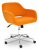 Кресло MODENA хром флок , оранжевый, 18. Фото №1