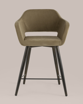 Стул полубарный Саймон велюр капучино. Фото №5