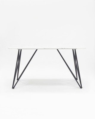 Стол обеденный Сакраменто 140*90 белый стеклянный фото Стол обеденный Сакраменто 140*90 белый стеклянный. Фото №4