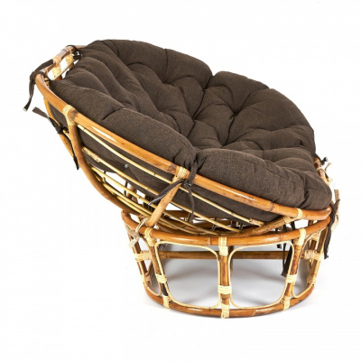 Кресло MAMASAN ECO SKIN  / с подушкой / Natural (натуральный), ткань Коричневый, 3М7-147 фото Кресло MAMASAN ECO SKIN  / с подушкой / Natural (натуральный), ткань Коричневый, 3М7-147. Фото №2