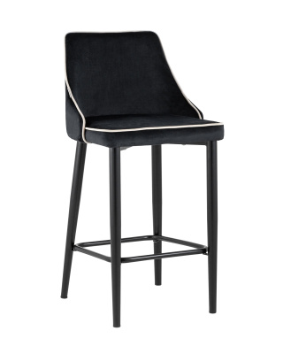 Стул полубарный Коби велюр черный. Фото