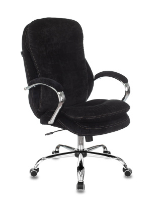 Кресло руководителя Бюрократ T-9950SL Fabric черный Light-20 крестовина металл хром. Фото №3