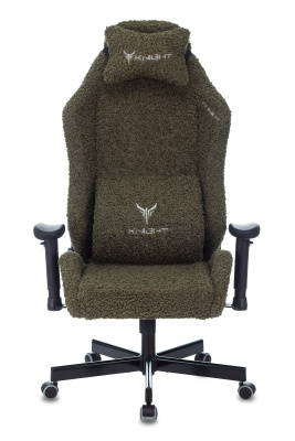 Кресло игровое Knight T1 хаки экомех с подголов. крестовина металл. Фото
