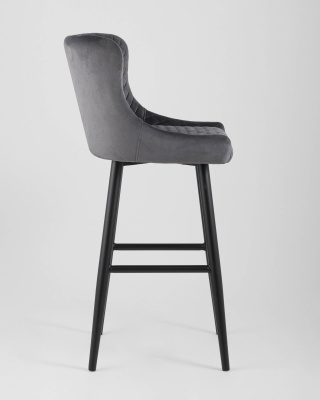 Стул барный Ститч велюр серый фото Стул барный Ститч велюр серый. Фото №4
