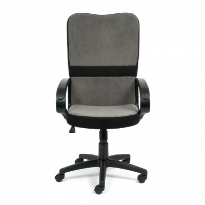 Кресло СН757 флок , серый/черный, 29/35. Фото