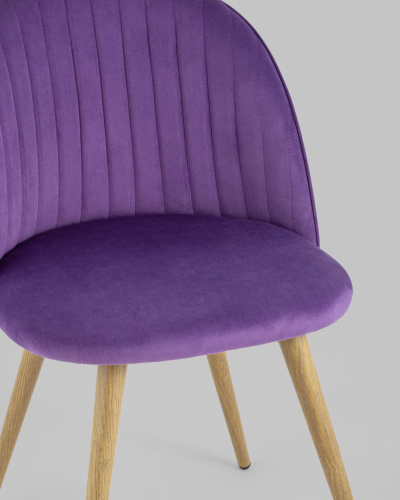 Стул Лион Страйпс велюр лиловый. Фото №9