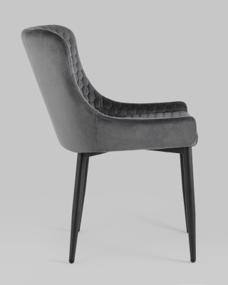 Стул Ститч Хани велюр серый фото Стул Ститч Хани велюр серый. Фото №4