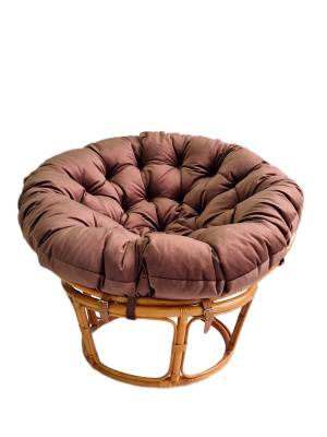 Кресло Папасан 23/01 с коричневой подушкой фото Кресло Папасан 23/01 с коричневой подушкой. Фото №2