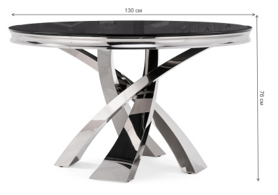 Стол стеклянный Komin 1 черный. Фото №2