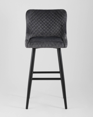 Стул барный Ститч велюр серый фото Стул барный Ститч велюр серый. Фото №5