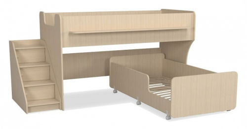 Кровать двухъярусная Р444-2, древесина коричневая светлая дуб. Фото №1