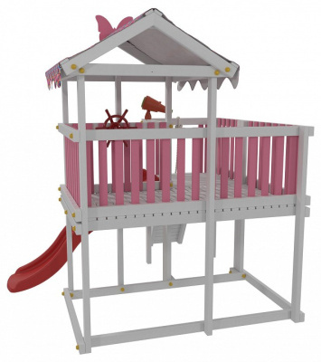 Комплекс игровой ДК4Р, розовый, серый. Фото
