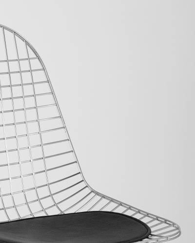 Стул обеденный Eiffel хромированный с черной подушкой. Фото №9