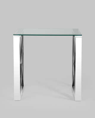 Журнальный стол 55*55 КРОСС серебро. Фото