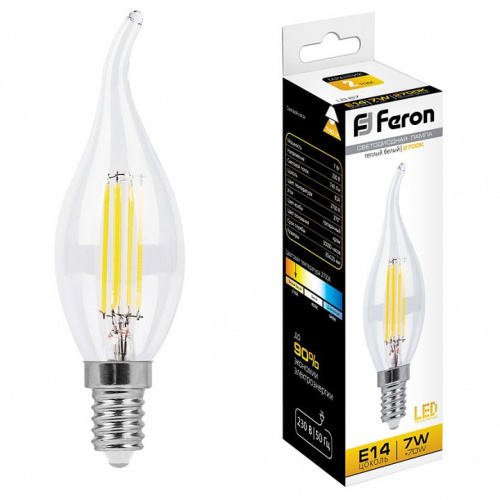 Лампа светодиодная Feron LB-67 E14 7Вт 2700K 25727. Фото №1
