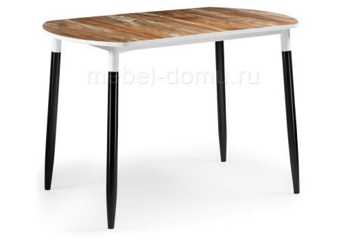 Стол деревянный раскладной Гуанг дуб юкон / черный. Фото №1