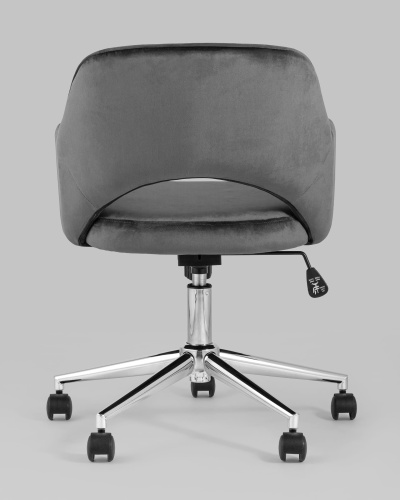 Кресло компьютерное Кларк велюр серый. Фото №6