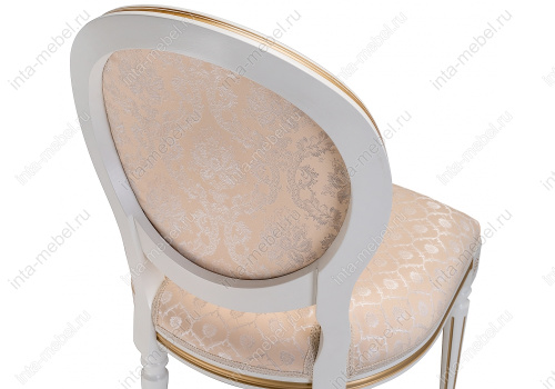 Стул деревянный Данте молочный с золотой патиной. Фото №15