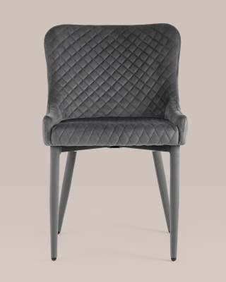 Стул Ститч серый ножки велюр. Фото №5