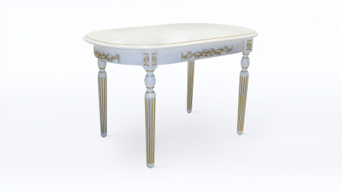 Стол Лира 2 с патиной (Точеные ноги). Фото №1