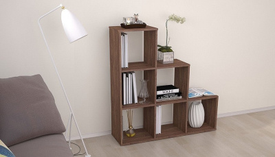 Стеллаж Polini Home Smart, коричневый фото Стеллаж Polini Home Smart, коричневый. Фото №5